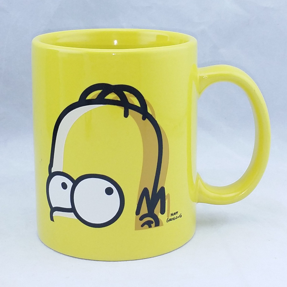 The Simpsons Homer Coffee Mug Rare Yellow Cup 12oz